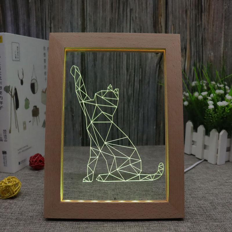 Cat RGB 3D Optical Illusion Lamp-3D Optical Lamp