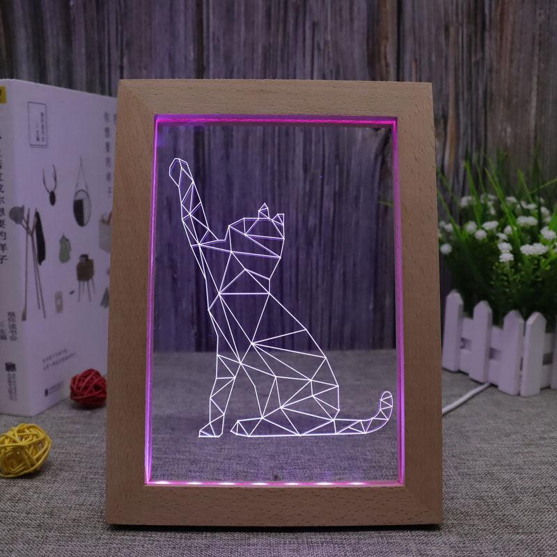 Cat RGB 3D Optical Illusion Lamp-3D Optical Lamp