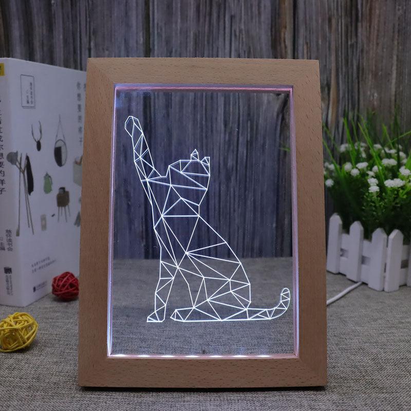 Cat RGB 3D Optical Illusion Lamp-3D Optical Lamp