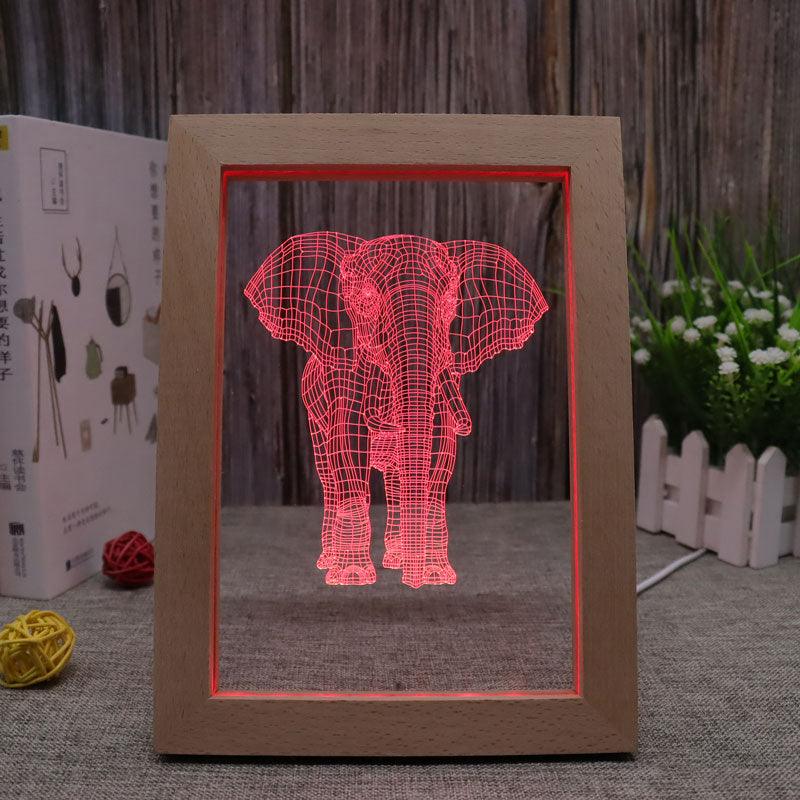 Elephant RGB 3D Optical Illusion Lamp - 3D Optical Lamp