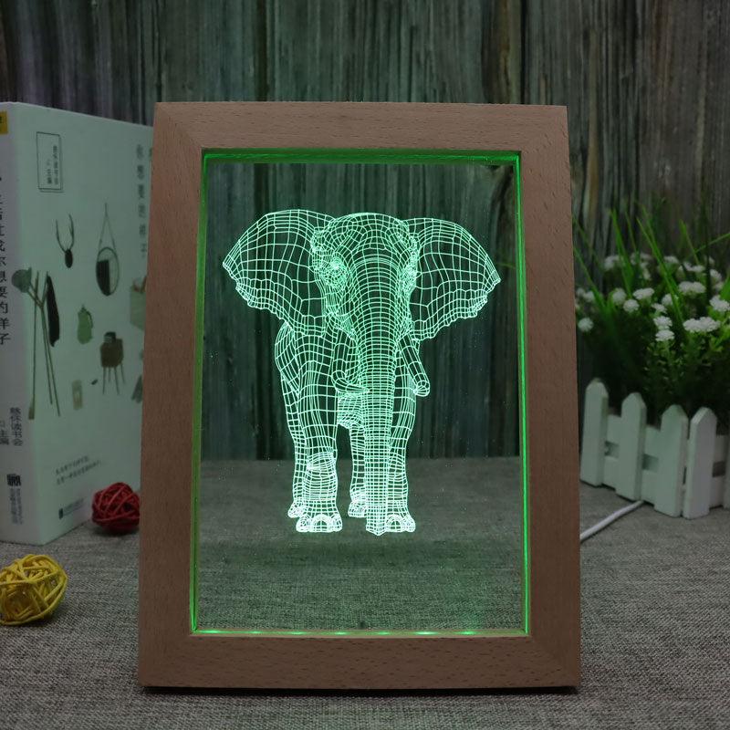 Elephant RGB 3D Optical Illusion Lamp-3D Optical Lamp