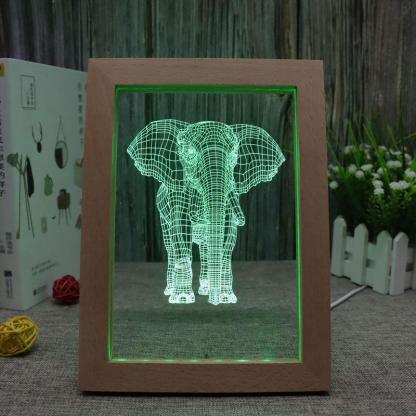Elephant RGB 3D Optical Illusion Lamp - 3D Optical Lamp