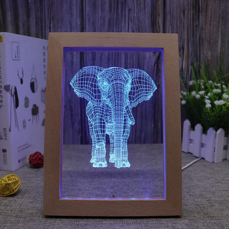 Elephant RGB 3D Optical Illusion Lamp-3D Optical Lamp