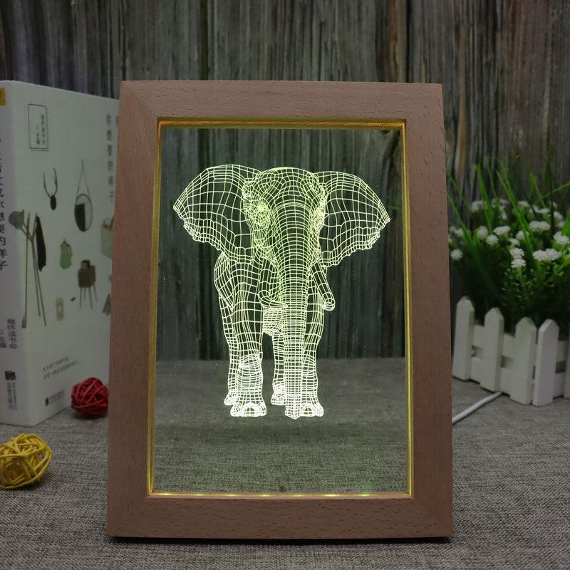 Elephant RGB 3D Optical Illusion Lamp-3D Optical Lamp