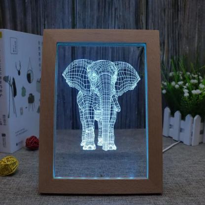Elephant RGB 3D Optical Illusion Lamp - 3D Optical Lamp