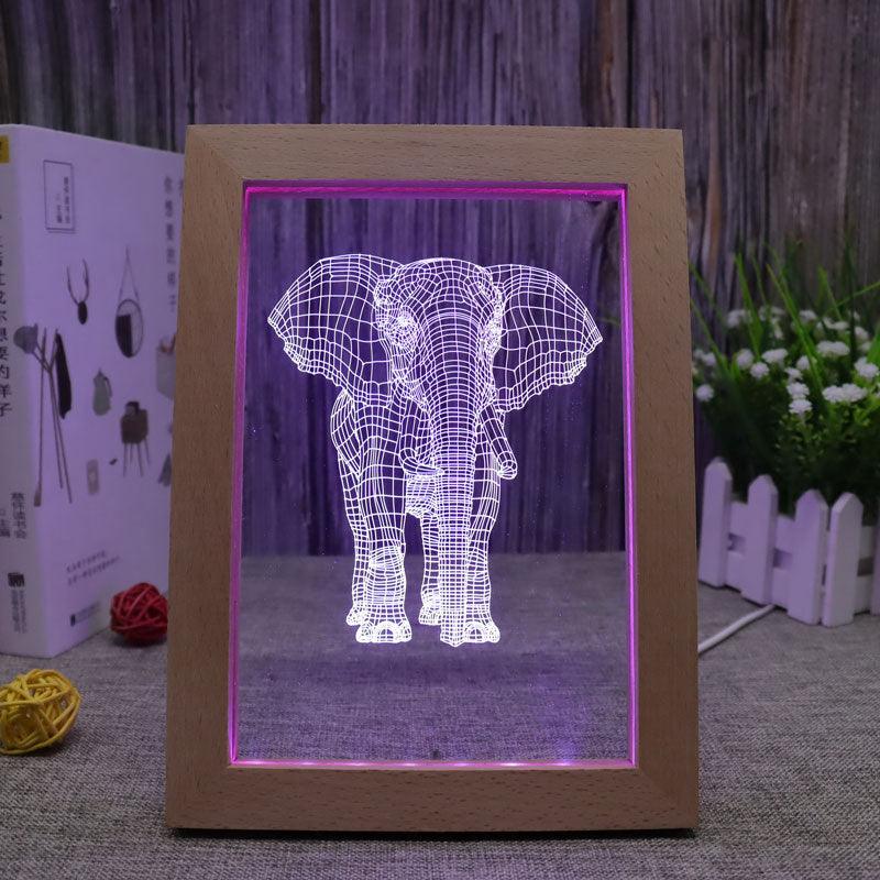 Elephant RGB 3D Optical Illusion Lamp-3D Optical Lamp