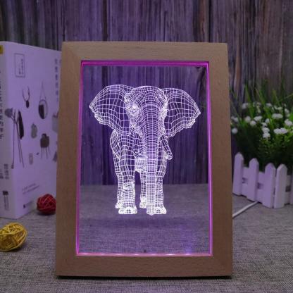 Elephant RGB 3D Optical Illusion Lamp - 3D Optical Lamp