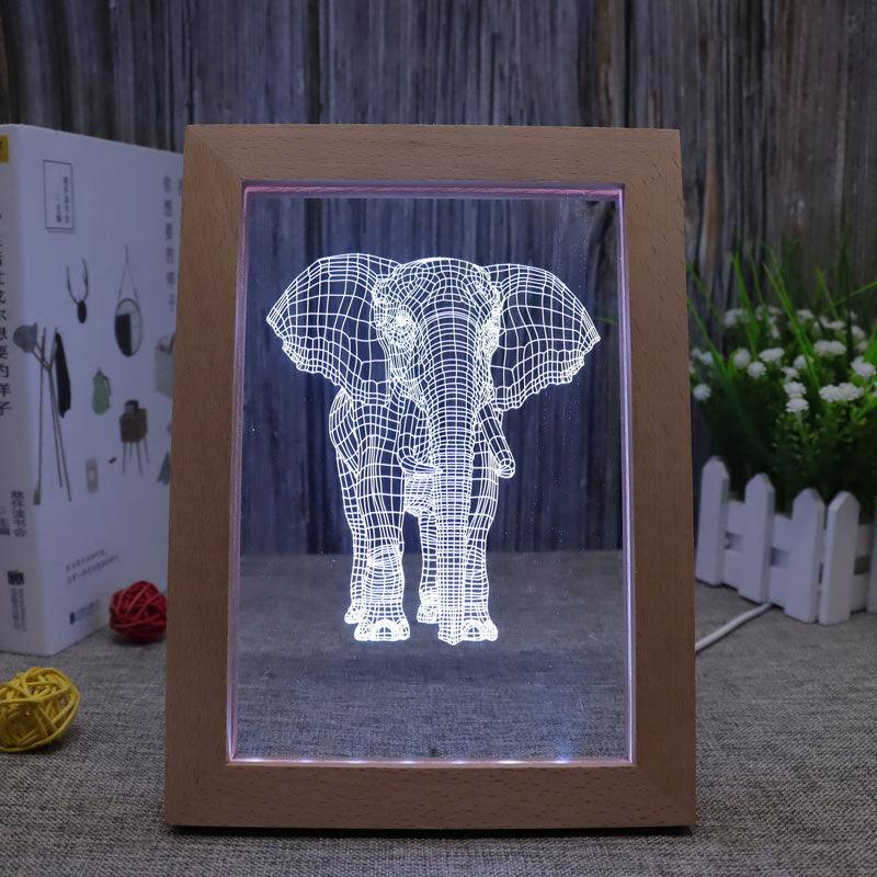 Elephant RGB 3D Optical Illusion Lamp-3D Optical Lamp