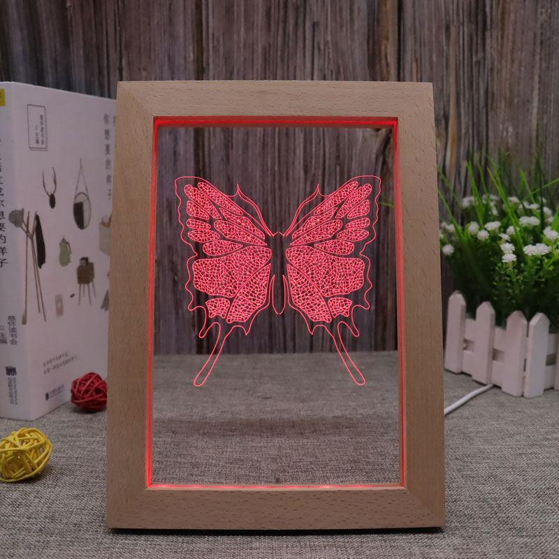 Butterfly RGB 3D Optical Illusion Lamp - 3D Optical Lamp