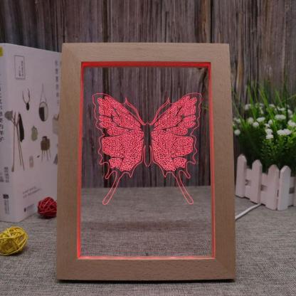 Butterfly RGB 3D Optical Illusion Lamp - 3D Optical Lamp
