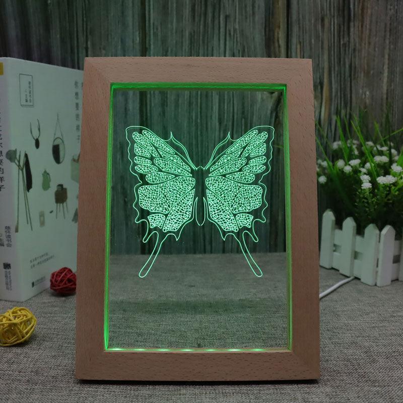 Butterfly RGB 3D Optical Illusion Lamp - 3D Optical Lamp