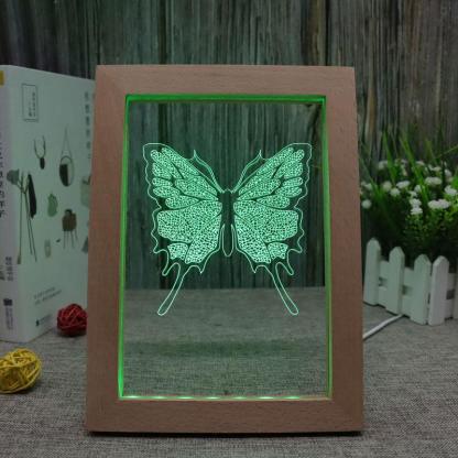 Butterfly RGB 3D Optical Illusion Lamp - 3D Optical Lamp