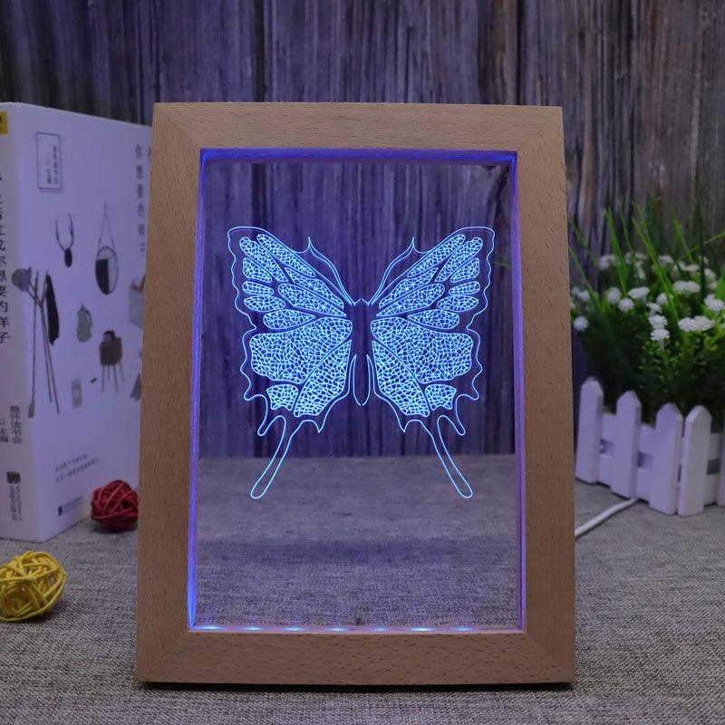 Butterfly RGB 3D Optical Illusion Lamp - 3D Optical Lamp