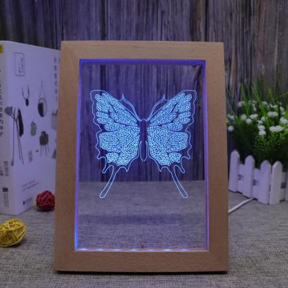 Butterfly RGB 3D Optical Illusion Lamp - 3D Optical Lamp