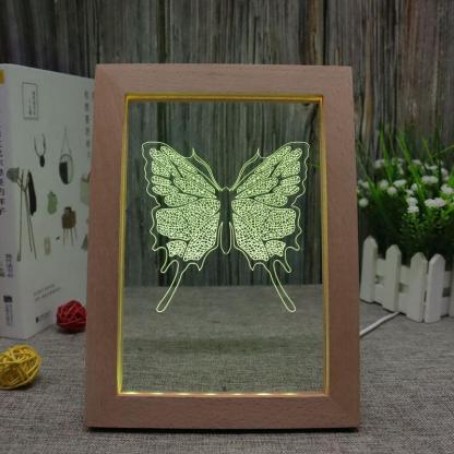 Butterfly RGB 3D Optical Illusion Lamp - 3D Optical Lamp