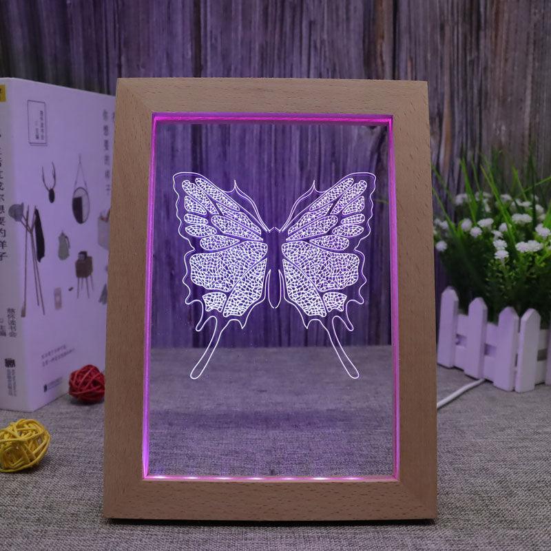 Butterfly RGB 3D Optical Illusion Lamp - 3D Optical Lamp