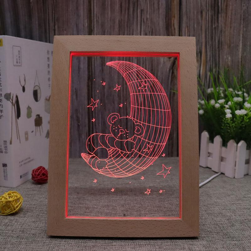 Moon RGB 3D Optical Illusion Lamp-3D Optical Lamp