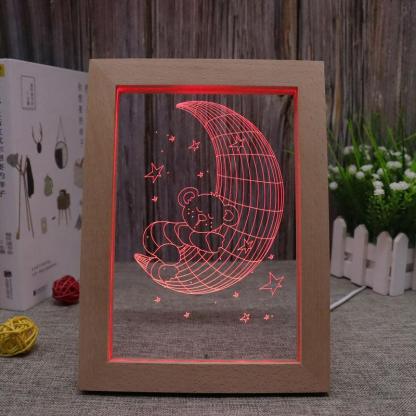 Moon RGB 3D Optical Illusion Lamp - 3D Optical Lamp