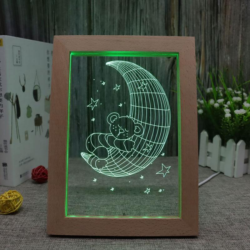 Moon RGB 3D Optical Illusion Lamp-3D Optical Lamp