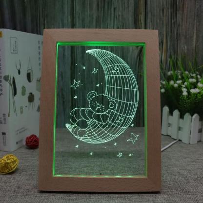 Moon RGB 3D Optical Illusion Lamp - 3D Optical Lamp