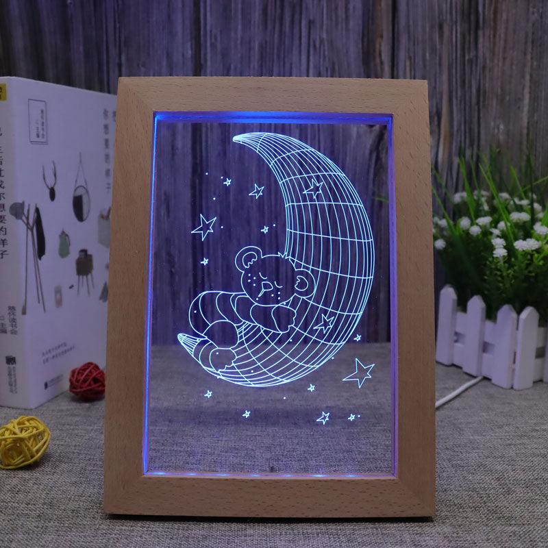 Moon RGB 3D Optical Illusion Lamp-3D Optical Lamp