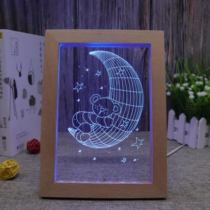 Moon RGB 3D Optical Illusion Lamp - 3D Optical Lamp