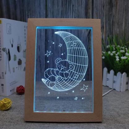 Moon RGB 3D Optical Illusion Lamp - 3D Optical Lamp