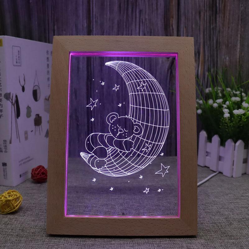 Moon RGB 3D Optical Illusion Lamp-3D Optical Lamp