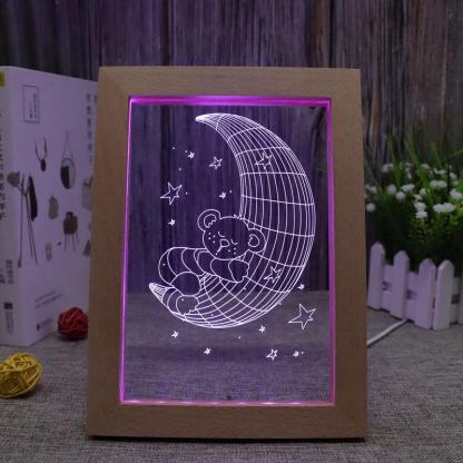 Moon RGB 3D Optical Illusion Lamp - 3D Optical Lamp
