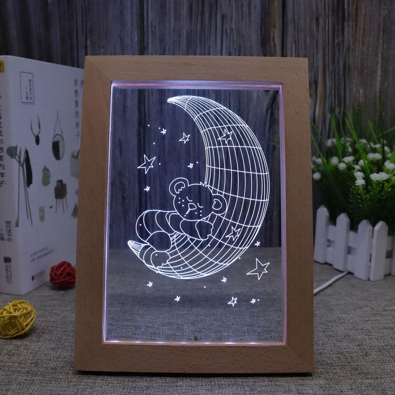 Moon RGB 3D Optical Illusion Lamp-3D Optical Lamp