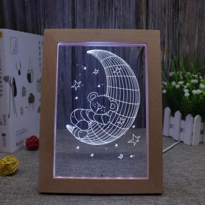 Moon RGB 3D Optical Illusion Lamp - 3D Optical Lamp