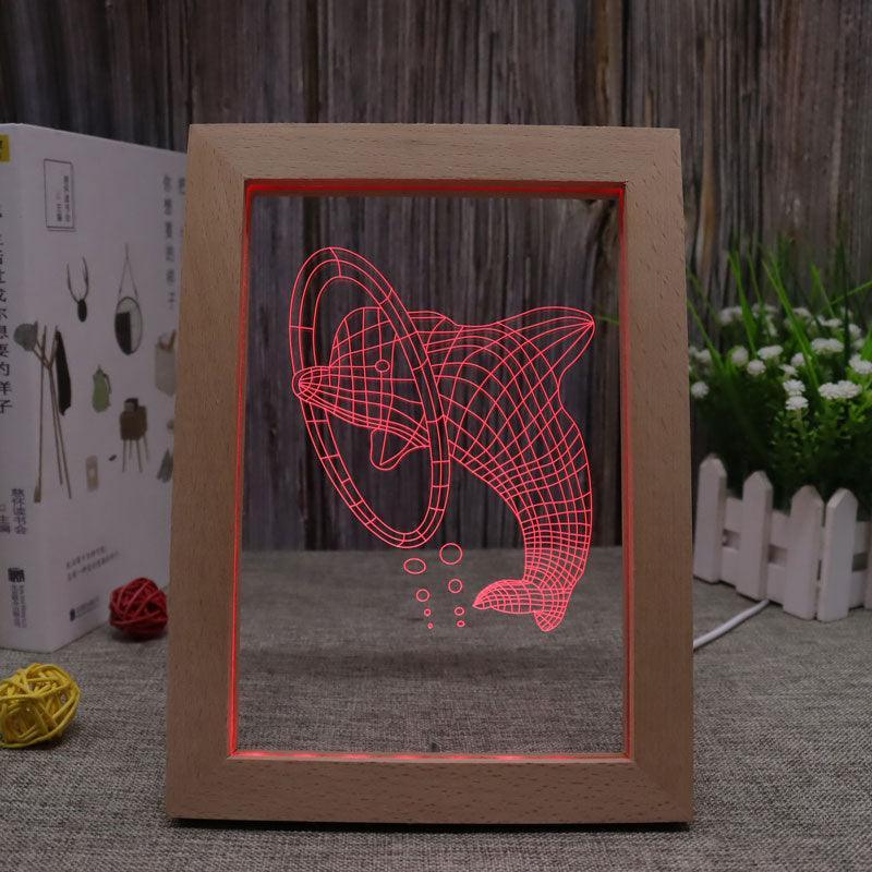 Dolphin RGB 3D Optical Illusion Lamp - 3D Optical Lamp