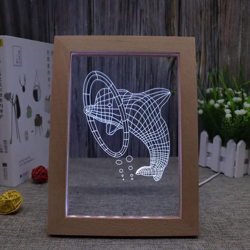 Dolphin 3D Optical Illusion Lamp-3D Optical Lamp