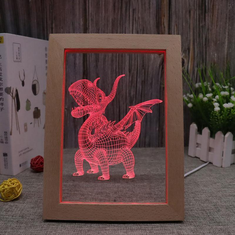 Pterosaurs Dragon RGB 3D Optical Illusion Lamp - 3D Optical Lamp