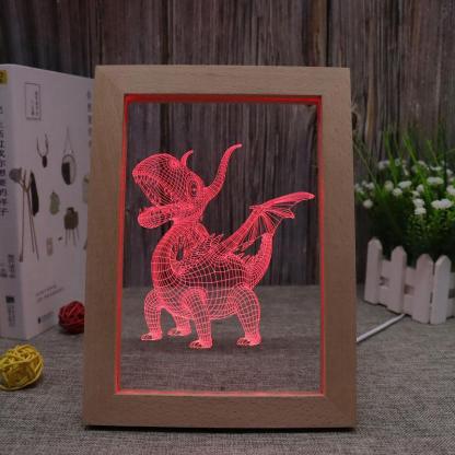 Pterosaurs Dragon RGB 3D Optical Illusion Lamp - 3D Optical Lamp