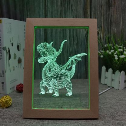 Pterosaurs Dragon RGB 3D Optical Illusion Lamp - 3D Optical Lamp