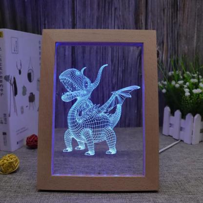 Pterosaurs Dragon RGB 3D Optical Illusion Lamp - 3D Optical Lamp