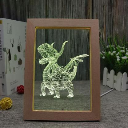 Pterosaurs Dragon RGB 3D Optical Illusion Lamp - 3D Optical Lamp