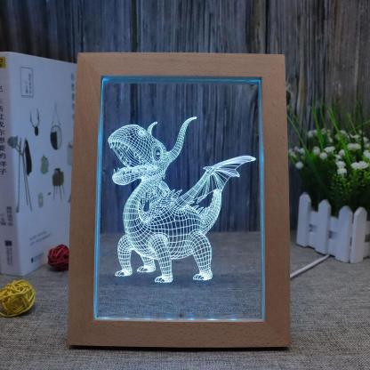 Pterosaurs Dragon RGB 3D Optical Illusion Lamp - 3D Optical Lamp
