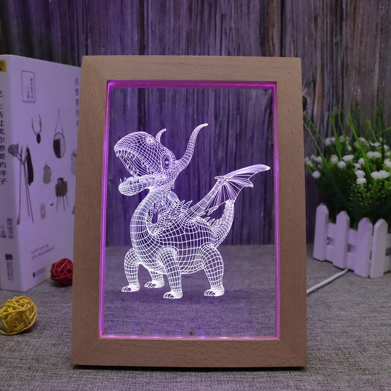 Pterosaurs Dragon RGB 3D Optical Illusion Lamp - 3D Optical Lamp