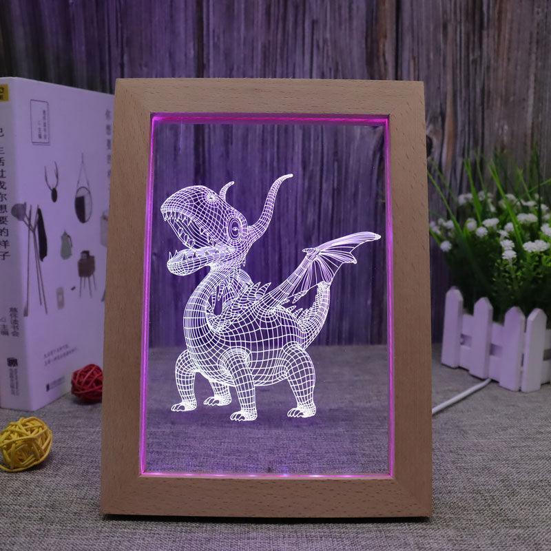 Pterosaurs Dragon RGB 3D Optical Illusion Lamp - 3D Optical Lamp