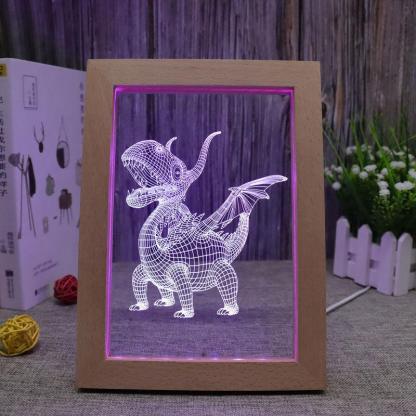 Pterosaurs Dragon RGB 3D Optical Illusion Lamp - 3D Optical Lamp