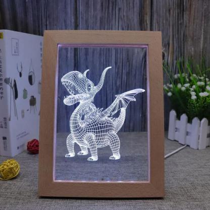 Pterosaurs Dragon RGB 3D Optical Illusion Lamp - 3D Optical Lamp