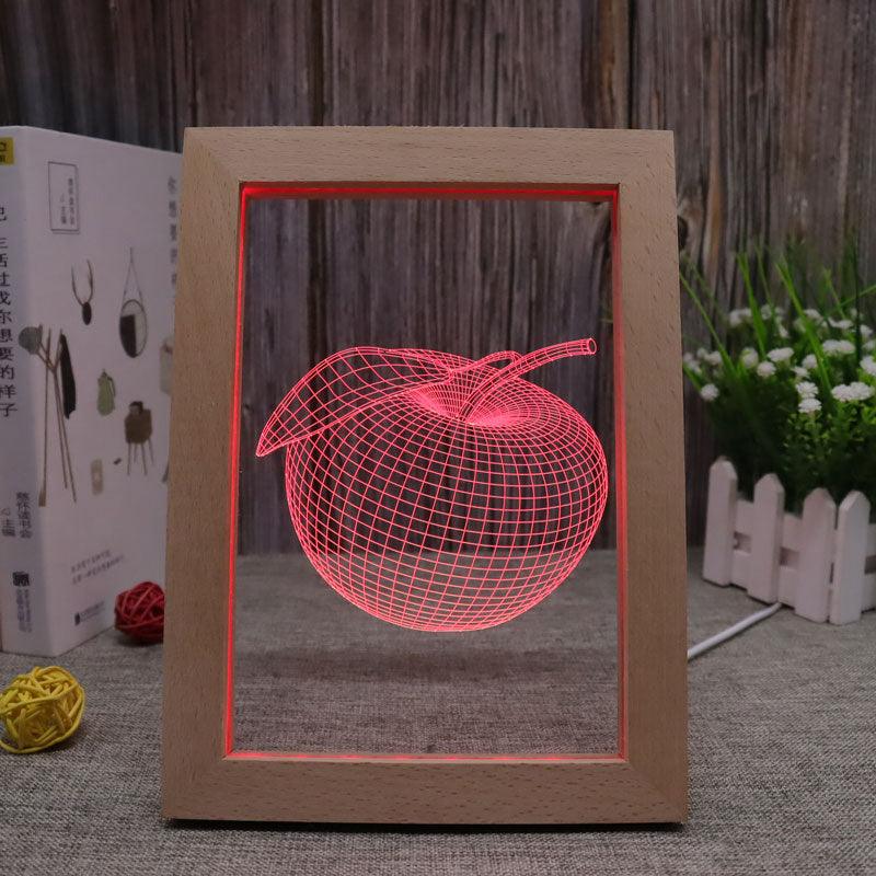 Apple RGB 3D Optical Illusion Lamp-3D Optical Lamp