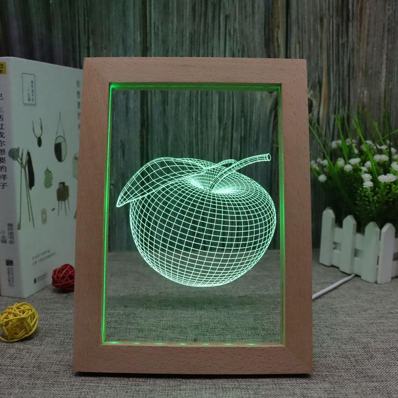 Apple RGB 3D Optical Illusion Lamp-3D Optical Lamp