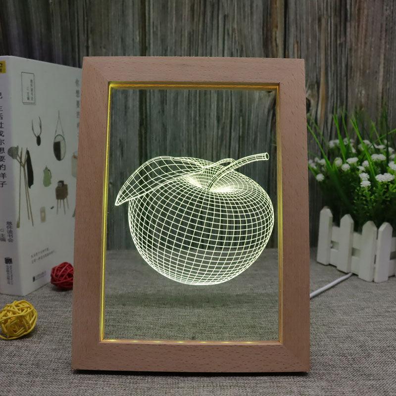Apple RGB 3D Optical Illusion Lamp-3D Optical Lamp