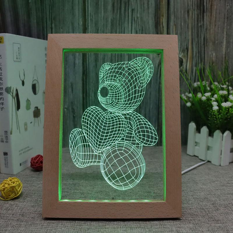 Bear RGB 3D Optical Illusion Lamp-3D Optical Lamp