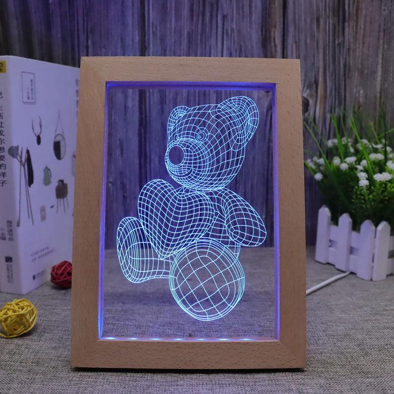 Bear RGB 3D Optical Illusion Lamp-3D Optical Lamp