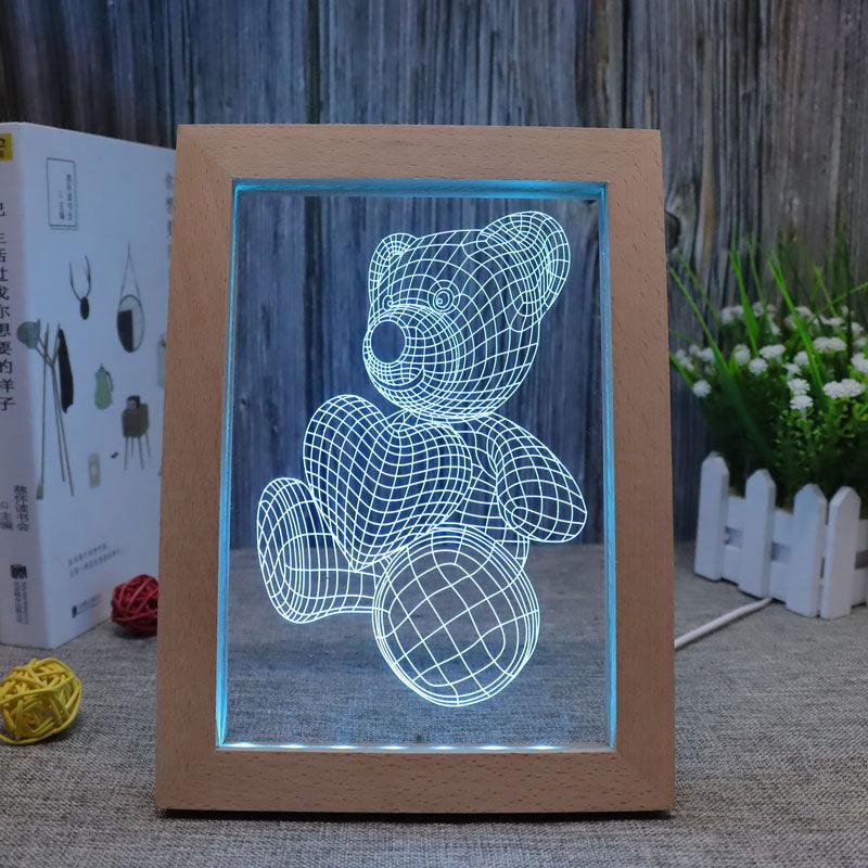Bear RGB 3D Optical Illusion Lamp-3D Optical Lamp