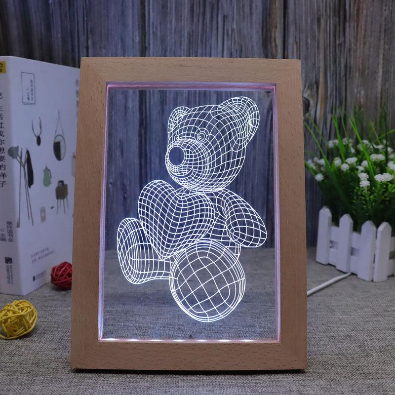 Bear RGB 3D Optical Illusion Lamp-3D Optical Lamp